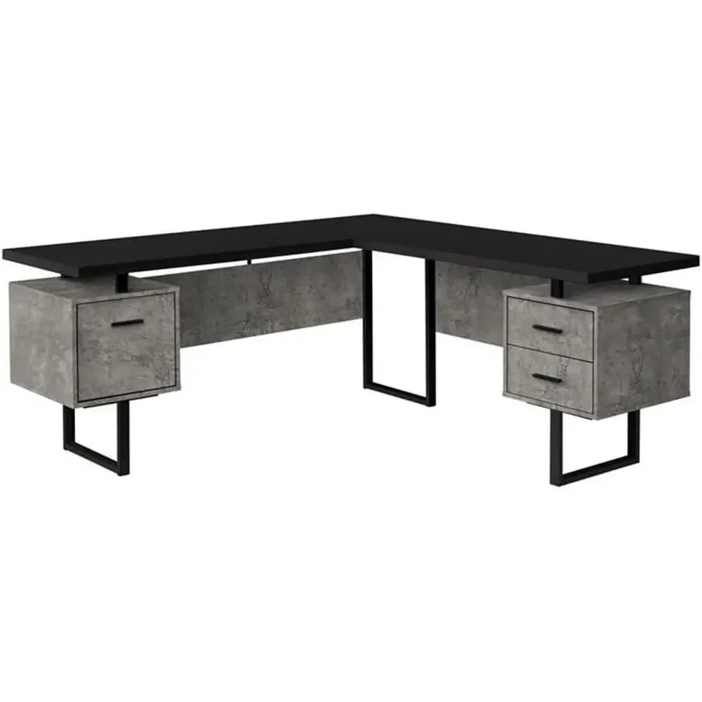 Desk Setup Home Office - L-förmiger 70-Zoll-Computertisch mit Stauraum für das