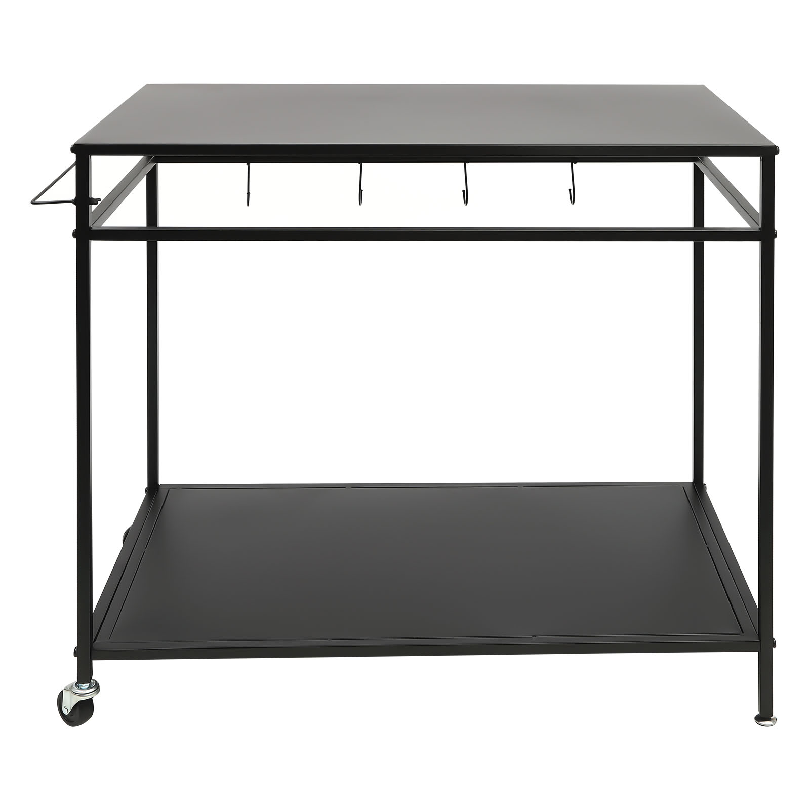 Desk Setup Shelves - Doppelstöckiger, fahrbarer Kochtisch, Outdoor-Esswagen mit Stauraum