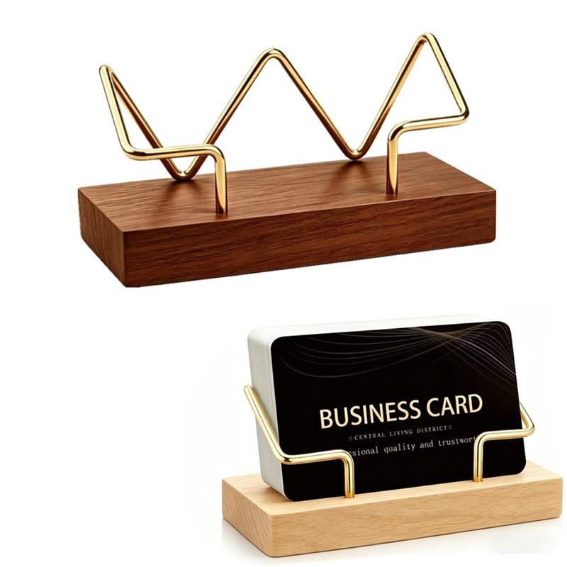 Desk Setup Home Office - 【A8】Visitenkartenhalter aus Holz, Organizer für den