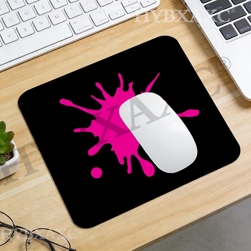 Desk Setup Gaming And Work - HYBXAXC Rosa Spritzlack-Kunst Kleines Mauspad Rutschfeste