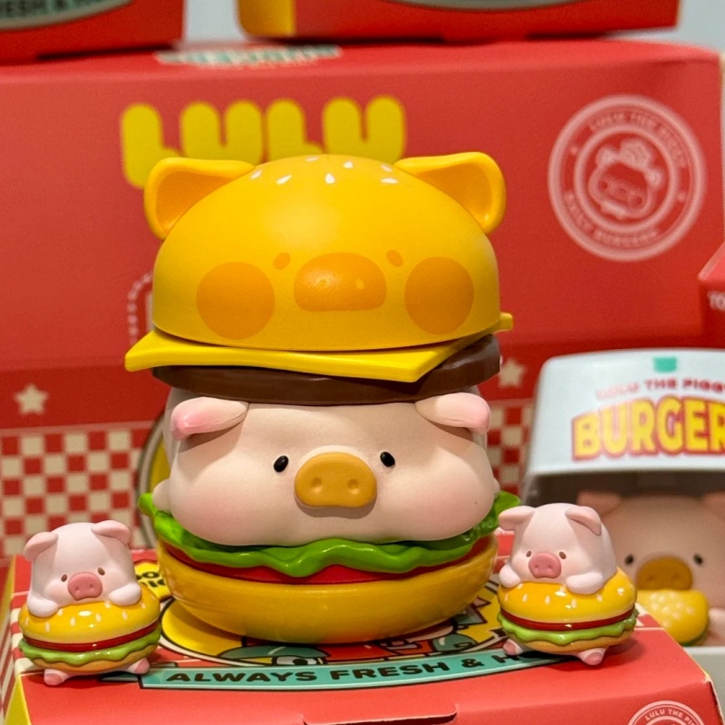Desk Setup Kawaii - LuLu The Piggy Burger Series Figuren-Überraschungsbox