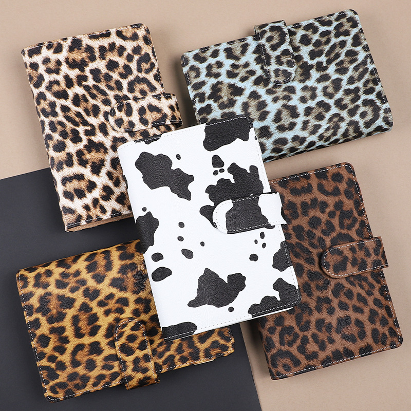 Ring Binder Box - A6 Leopardenmuster, lose Blätter, Plan, Buchbinder,