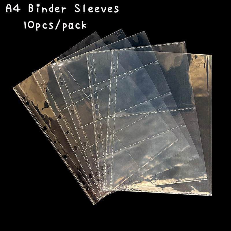 Ring Binder Box - Sharkbang 10 Stück A4-Binderhüllen, 7 Löcher,