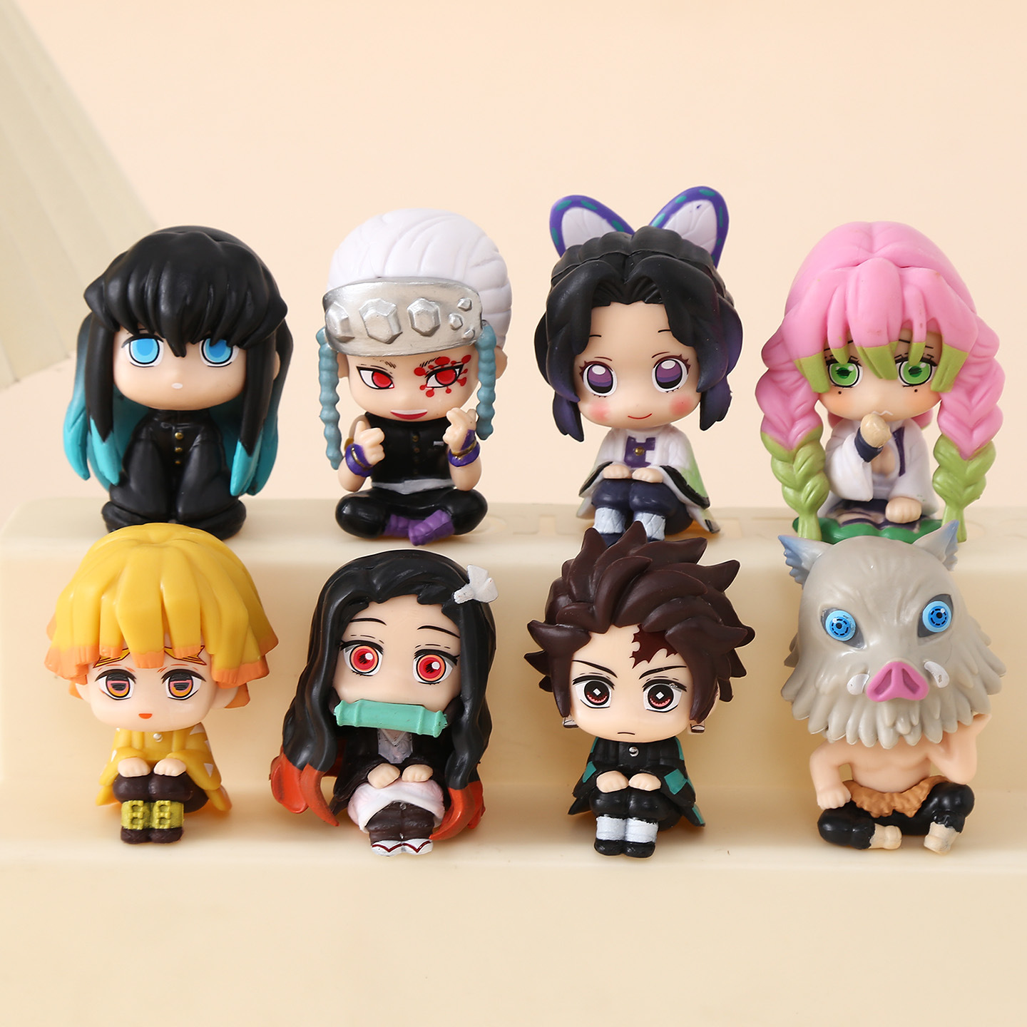 Desk Setup Kawaii - Niedliche Demon Slayer Chibi PVC-Figur Desktop-Ornament