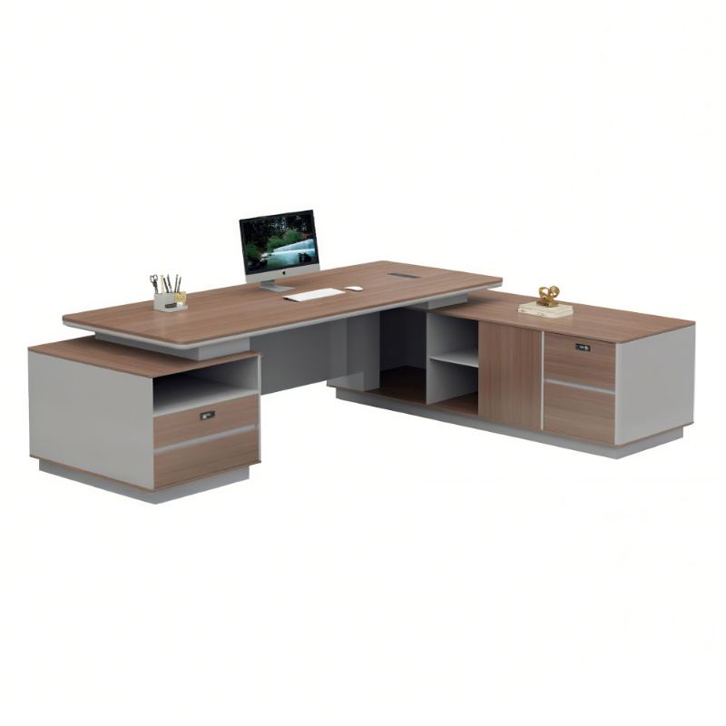 Desk Setup Corner - Moderner Eck-Schreibtisch mit integrierter Arbeitsbeleuchtung und