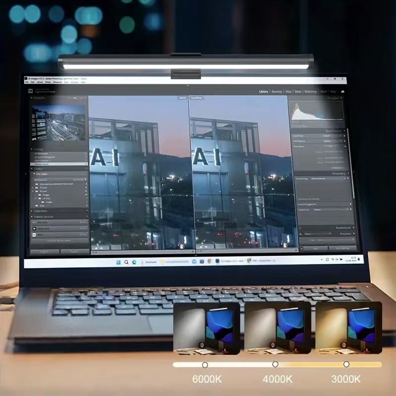 Desk Setup Gaming And Work - Stufenlos Dimmbare Augenfreundliche Schreibtischlampe Arbeits- und