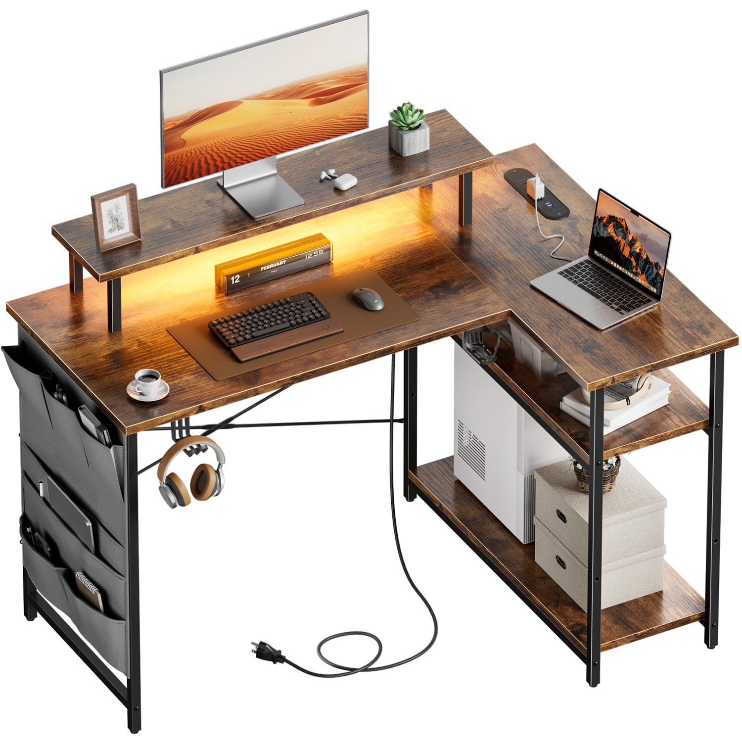 L-förmiger Computertisch mit S – Desk Setup Home Office Bewertung und Preis