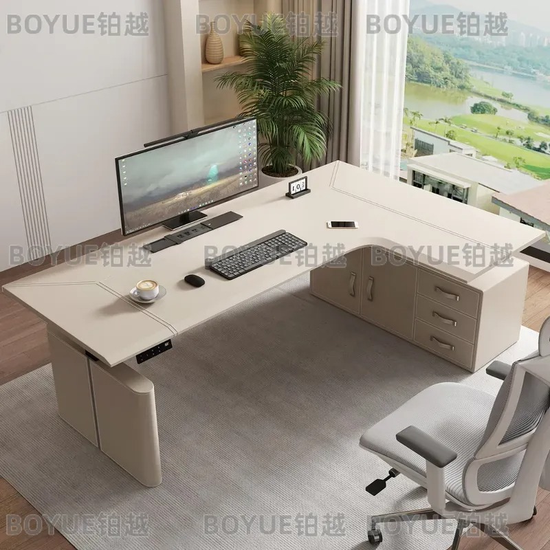 L-förmiger elektrisch höhenver – Desk Setup Corner Bewertung und Preis
