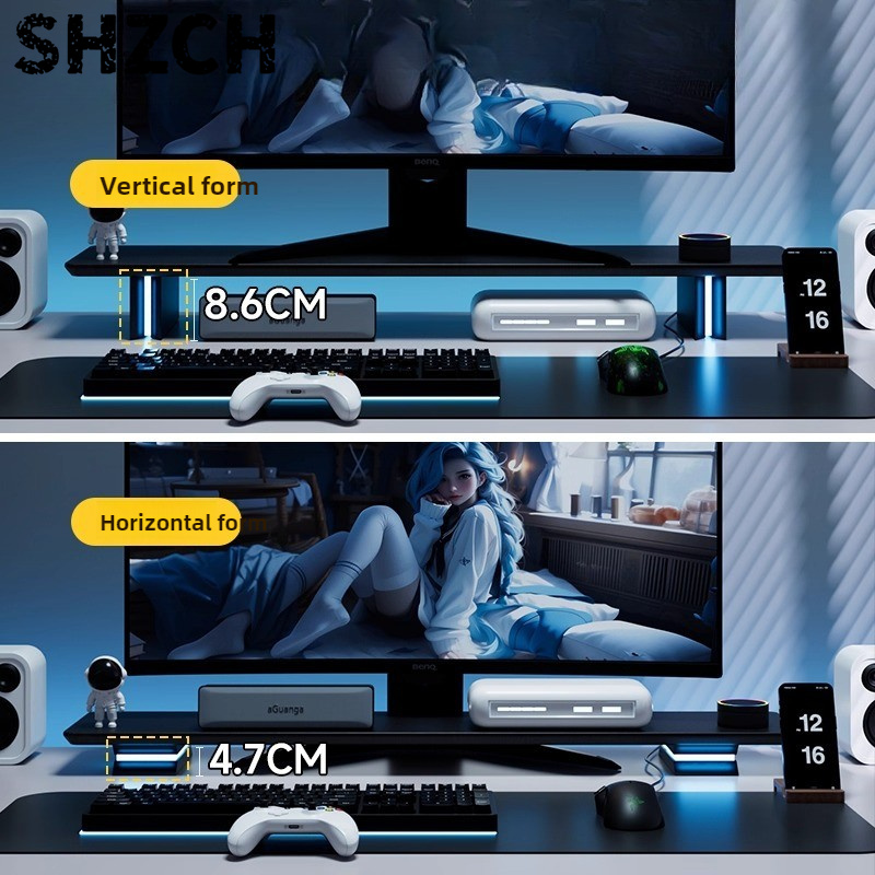 RGB-Monitorständer Ergonomisch – Desk Setup For 2 Laptops Bewertung und Preis
