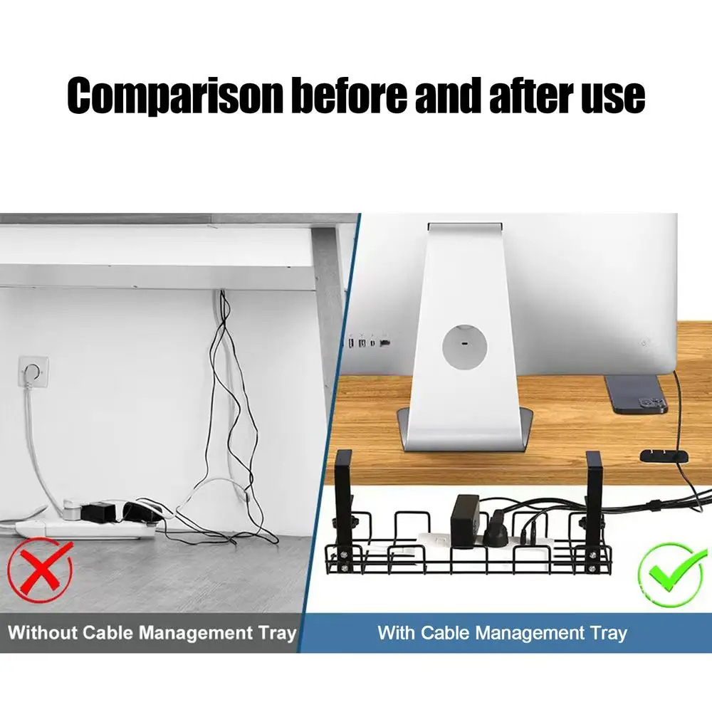 Kabelmanagement-Box unter dem  – Desk Setup Shelves Bewertung und Preis