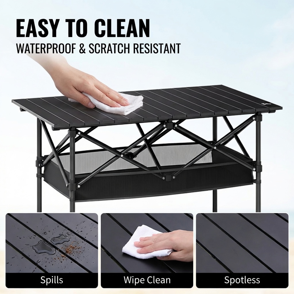 Tragbarer klappbarer Outdoor-T – Desk Setup Shelves Bewertung und Preis