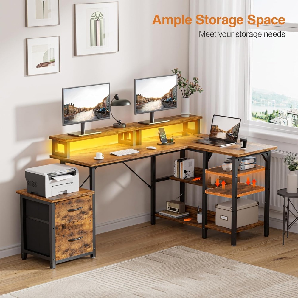 Büroschreibtisch mit Aktenschu – Desk Setup Corner Bewertung und Preis
